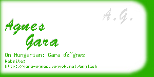 agnes gara business card